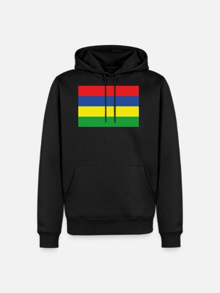 Official Mauritius Flag Mauritian Country Pride - Men's Premium Hoodie - black