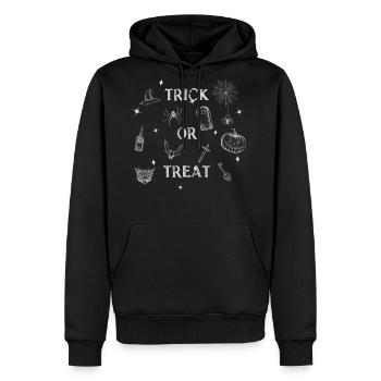 Trick or Treat - Men's Premium Hoodie - black - Front - Nico (187cm) & Julia (174cm)