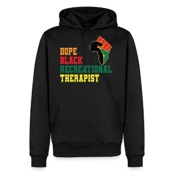 Dope Black Recreational Therapist - Men's Premium Hoodie - black - Front - Nico (187cm) & Julia (174cm)