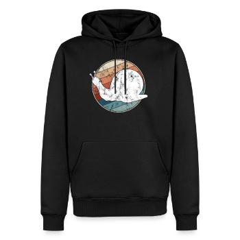 Snail in a Circular Design - Men's Premium Hoodie - black - Front - Nico (187cm) & Julia (174cm)