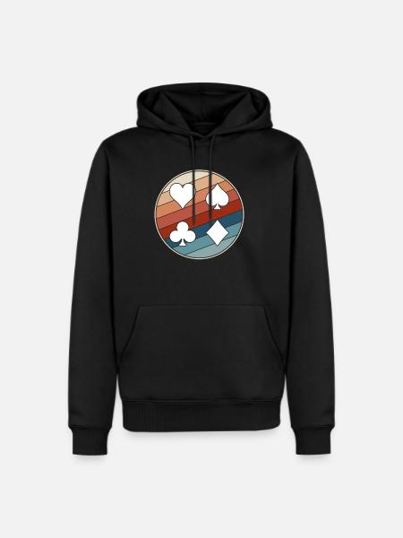Playing Cards Suits - Men's Premium Hoodie - black