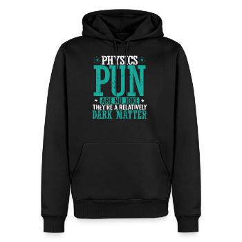 Physics Pun Are a Relatively Dark Matter - Men's Premium Hoodie - black - Front - Nico (187cm) & Julia (174cm)