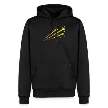 Falling Stars Night Sky Astronomy - Men's Premium Hoodie - black - Front - Nico (187cm) & Julia (174cm)