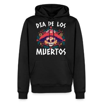 scary Halloween costume Dia de los Muertos Mexico - Men's Premium Hoodie - black - Front - Nico (187cm) & Julia (174cm)