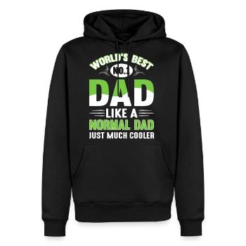 World s Best No 1 Dad Like A Normal Dad - Men's Premium Hoodie - black - Front - Nico (187cm) & Julia (174cm)
