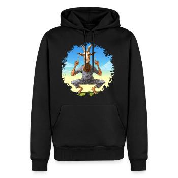 Yogi Capricorn - Men's Premium Hoodie - black - Front - Nico (187cm) & Julia (174cm)