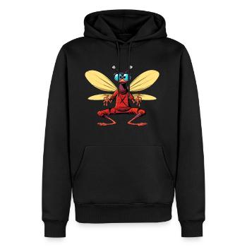 Fly Yogi - Men's Premium Hoodie - black - Front - Nico (187cm) & Julia (174cm)