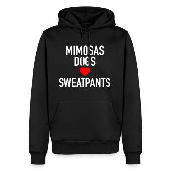 Mimosas Dogs Sweatpants Love Shirt Comfy Cozy - Men's Premium Hoodie - black - Front - Nico (187cm) & Julia (174cm)