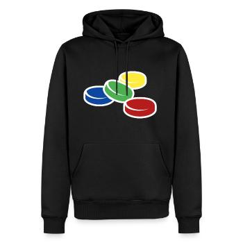 Pills - Men's Premium Hoodie - black - Front - Nico (187cm) & Julia (174cm)