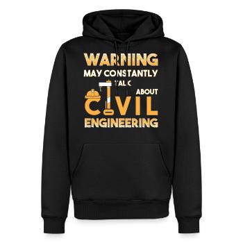 Funny Engineering Student Teacher Civil Engineer - Men's Premium Hoodie - black - Front - Nico (187cm) & Julia (174cm)