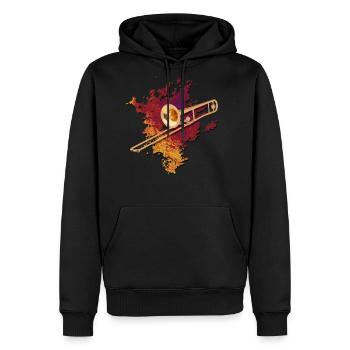trombone - Men's Premium Hoodie - black - Front - Nico (187cm) & Julia (174cm)