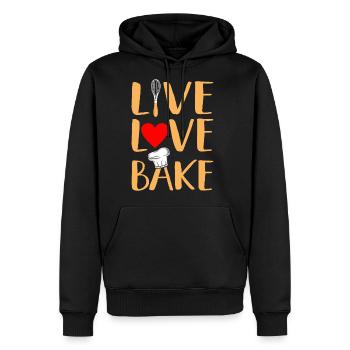 Baking - Men's Premium Hoodie - black - Front - Nico (187cm) & Julia (174cm)