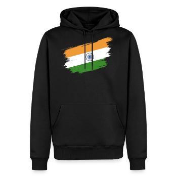 India - Men's Premium Hoodie - black - Front - Nico (187cm) & Julia (174cm)