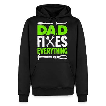 Dad fixes everything hobbyist screwdriver father - Men's Premium Hoodie - black - Front - Nico (187cm) & Julia (174cm)