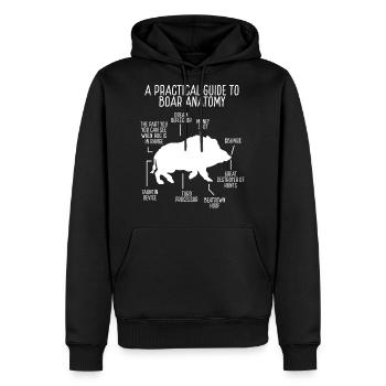 Hog Hunting of Boar Hunter Hog Removal Technician - Men's Premium Hoodie - black - Front - Nico (187cm) & Julia (174cm)