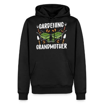 Jardinage Grand-mère Jardin Grand-mère Grand-mère - Molleton à capuche Premium pour homme - noir - Devant - Nico (187cm) & Julia (174cm)