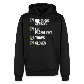 Pest Control Worker Sensor Flashlight Animal - Men's Premium Hoodie - black - Front - Nico (187cm) & Julia (174cm)