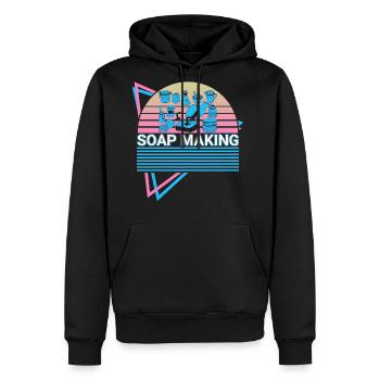 Soap Making Soap Maker Retro - Men's Premium Hoodie - black - Front - Nico (187cm) & Julia (174cm)