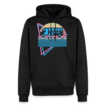 School Bus Monitor Retro - Men's Premium Hoodie - black - Front - Nico (187cm) & Julia (174cm)