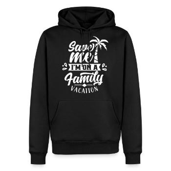 Save Me I'm On A Family Vacation Travel Relatives - Men's Premium Hoodie - black - Front - Nico (187cm) & Julia (174cm)