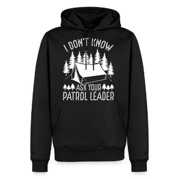 Scouting I dont know ask your Patrol Scout Leader - Men's Premium Hoodie - black - Front - Nico (187cm) & Julia (174cm)