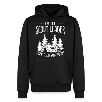 Scout Leader they told you about Boy Scouting - Men's Premium Hoodie - black - Front - Nico (187cm) & Julia (174cm)