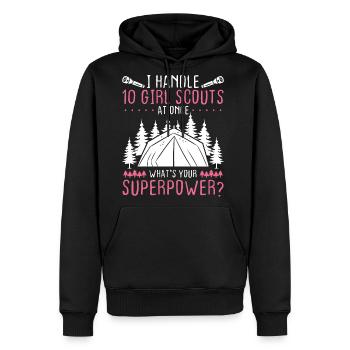 Girl Scout Leader 10 Girl Scouts at once Scouting - Men's Premium Hoodie - black - Front - Nico (187cm) & Julia (174cm)