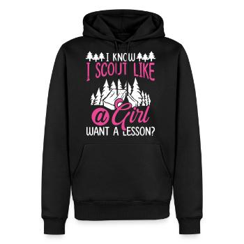 Scouting I scout like a Girl Scout Leader Club - Men's Premium Hoodie - black - Front - Nico (187cm) & Julia (174cm)