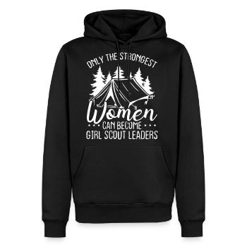 Girl Scout Leader Only strongest Women Scouting - Men's Premium Hoodie - black - Front - Nico (187cm) & Julia (174cm)