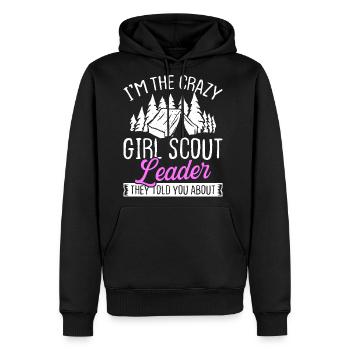 Scouting Crazy Girl Scout Leader Club Scouting - Men's Premium Hoodie - black - Front - Nico (187cm) & Julia (174cm)