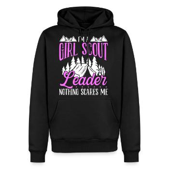 Girl Scout Leader Funny Scouting Club Scouts - Men's Premium Hoodie - black - Front - Nico (187cm) & Julia (174cm)