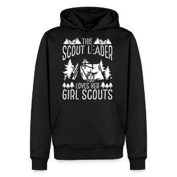 Scout Leader loves her Girl Scouts Club Scouting - Men's Premium Hoodie - black - Front - Nico (187cm) & Julia (174cm)