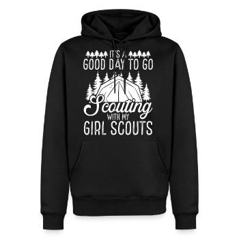Club Scouting Its a good day to go Scout Leader - Men's Premium Hoodie - black - Front - Nico (187cm) & Julia (174cm)