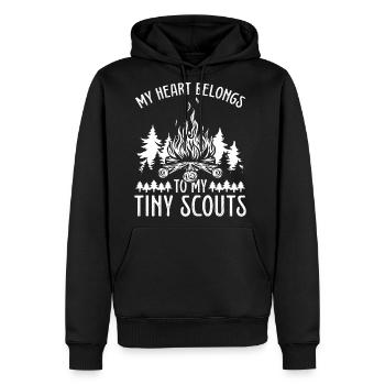 Girl Scout Leader My heart belong to tiny Scouting - Men's Premium Hoodie - black - Front - Nico (187cm) & Julia (174cm)