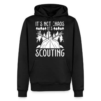 Boy Scout Leader its not Chaos its Scouting - Men's Premium Hoodie - black - Front - Nico (187cm) & Julia (174cm)