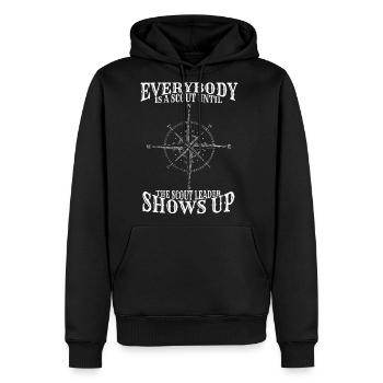 Scouting Group is a Scout Leader Girl Scouts Team - Men's Premium Hoodie - black - Front - Nico (187cm) & Julia (174cm)