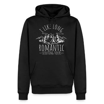 Scout Leader I like long Scouting Walks Girl Scout - Men's Premium Hoodie - black - Front - Nico (187cm) & Julia (174cm)