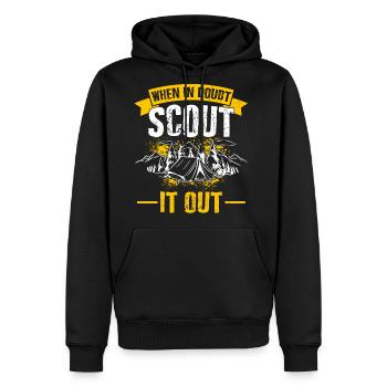 Group Scout it out Girl Scout Leader Boy Scouts - Men's Premium Hoodie - black - Front - Nico (187cm) & Julia (174cm)