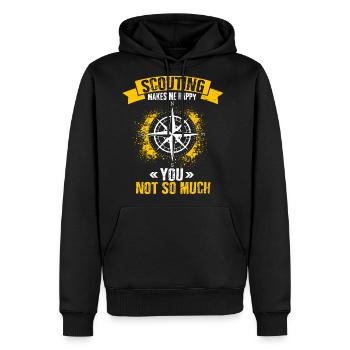 Group makes me happy Girl Scout Leader Boy Scouts - Men's Premium Hoodie - black - Front - Nico (187cm) & Julia (174cm)