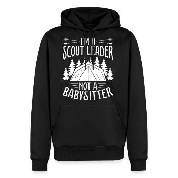 Girl Scout Leader not a Babysitter Scouting Tours - Men's Premium Hoodie - black - Front - Nico (187cm) & Julia (174cm)