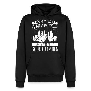 Girl Scout Leader Adventure Scouting Scouting Tour - Men's Premium Hoodie - black - Front - Nico (187cm) & Julia (174cm)