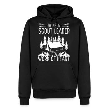 Girl Scout Leader Work of Heart Scouting Scout - Men's Premium Hoodie - black - Front - Nico (187cm) & Julia (174cm)