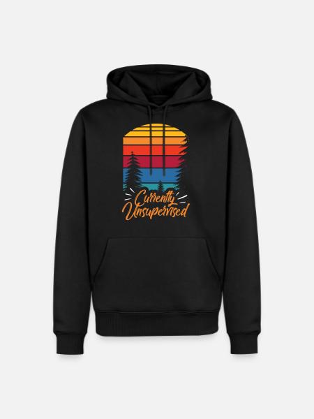 Currently Unsupervised Sayings Sarcasm Sarcastic - Men's Premium Hoodie - black