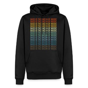 Bass Is The Bacon Of Music Bass Player Guitarist - Men's Premium Hoodie - black - Front - Nico (187cm) & Julia (174cm)