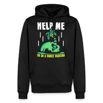 Help Me I'm On A Family Vacation Travel Relatives - Men's Premium Hoodie - black - Front - Nico (187cm) & Julia (174cm)