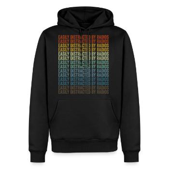 Easily Distracted By Radios Ham Radio - Men's Premium Hoodie - black - Front - Nico (187cm) & Julia (174cm)
