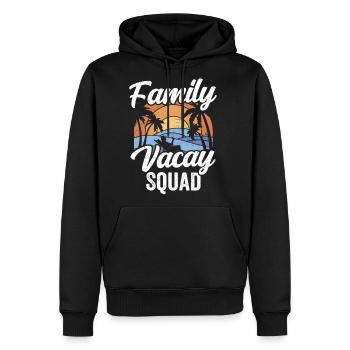 Family Vacay Squad Holidays Vacation Relatives - Men's Premium Hoodie - black - Front - Nico (187cm) & Julia (174cm)
