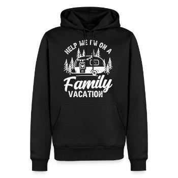 Help Me I'm On A Family Vacation Relatives Travel - Men's Premium Hoodie - black - Front - Nico (187cm) & Julia (174cm)