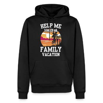 Help Me I'm On A Family Vacation Relatives Travel - Men's Premium Hoodie - black - Front - Nico (187cm) & Julia (174cm)