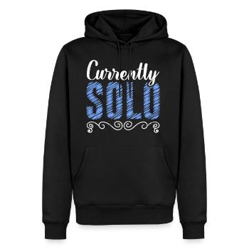 Currently Single Single Party - Men's Premium Hoodie - black - Front - Nico (187cm) & Julia (174cm)